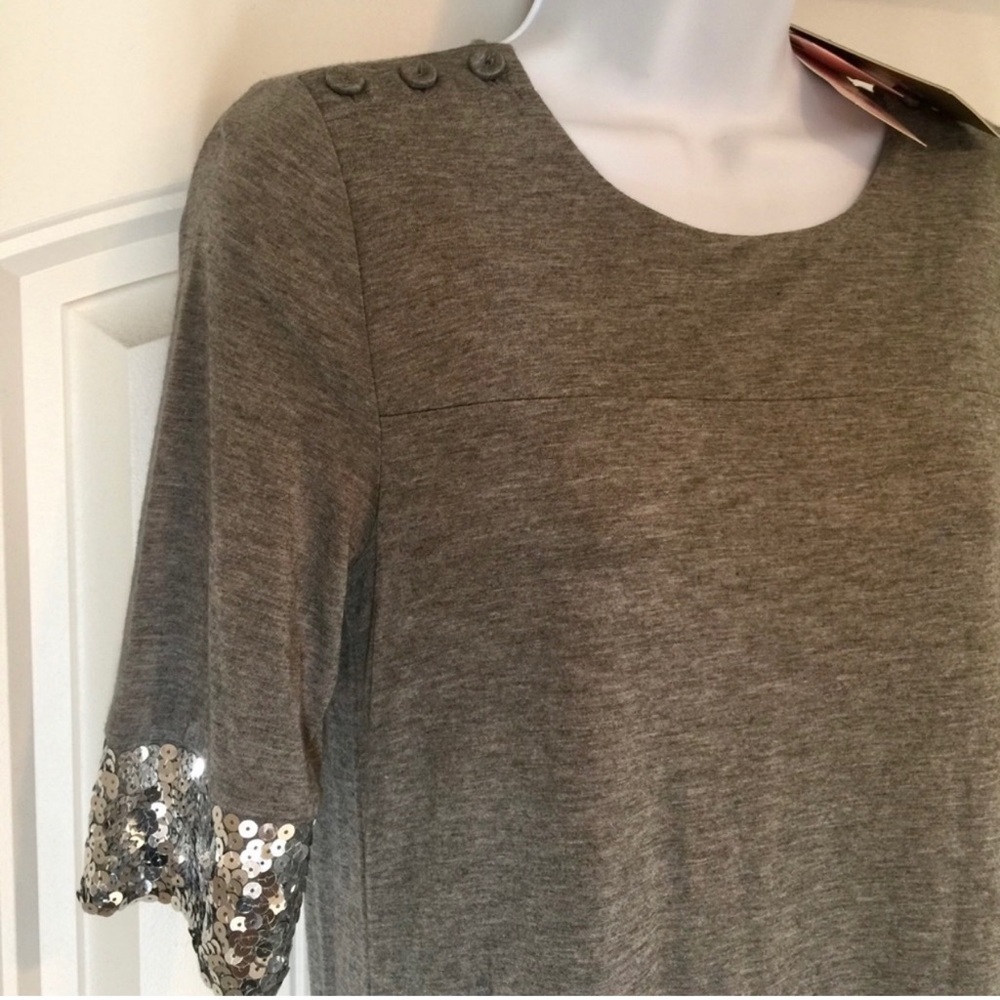 Vintage Y2K Heather Grey Juicy Couture Novelty Knit Shift Dress 👑💕